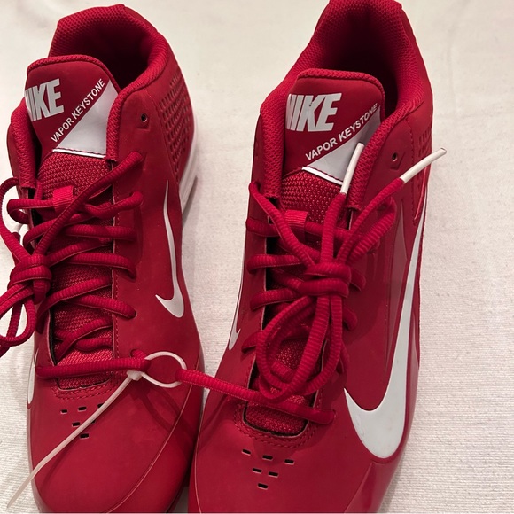 Nike Baseball Cleats Vapor Keystone Men's Size 12 Brand New Red & White - Picture 4 of 8